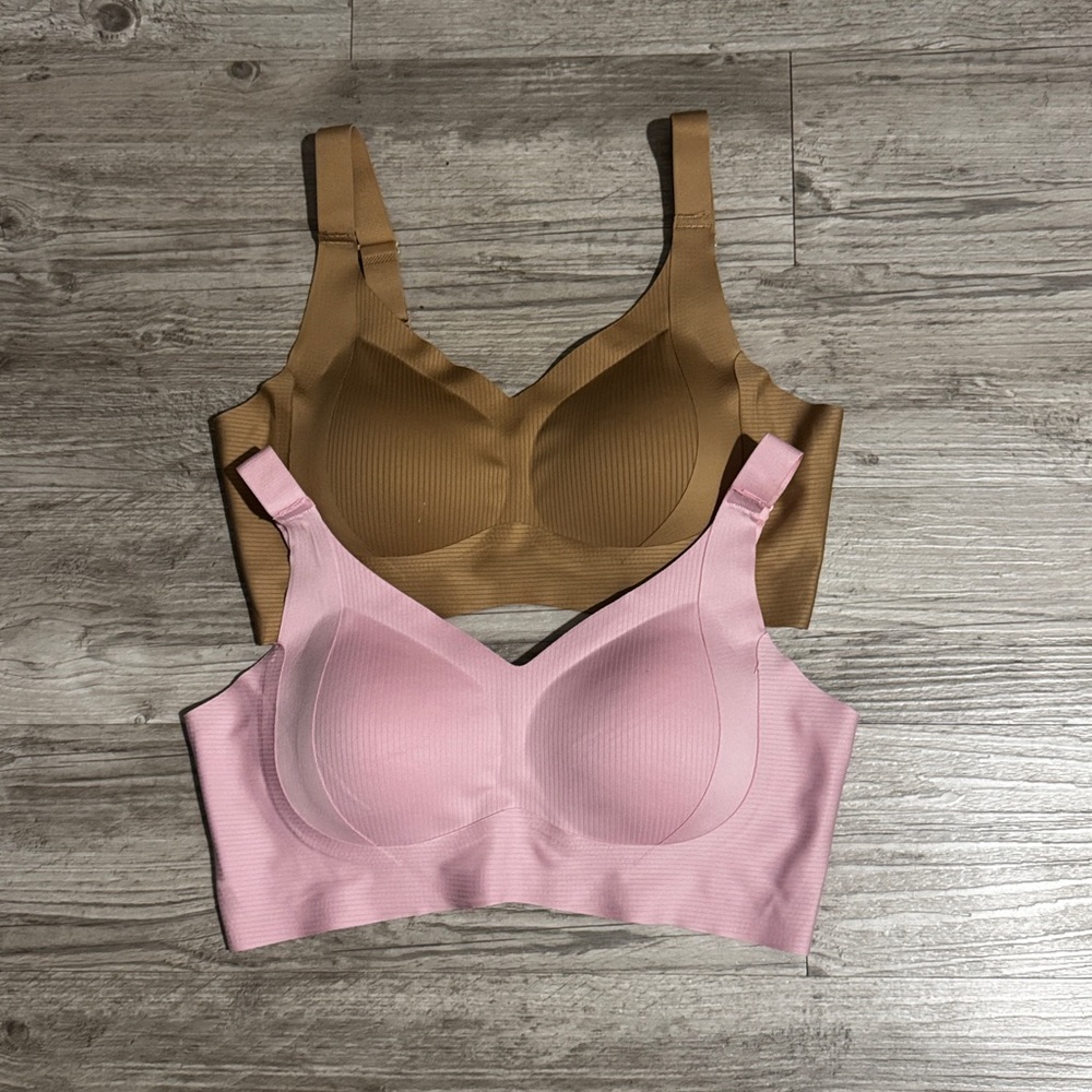 Seamless Comfort Everyday Bra - Pink & Tan